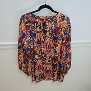 Vince Camuto Multicolor Abstract Blouse